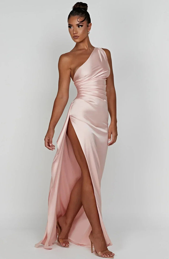 Laurie | Elegant And Glamorous One Shoulder Maxi Dress 8