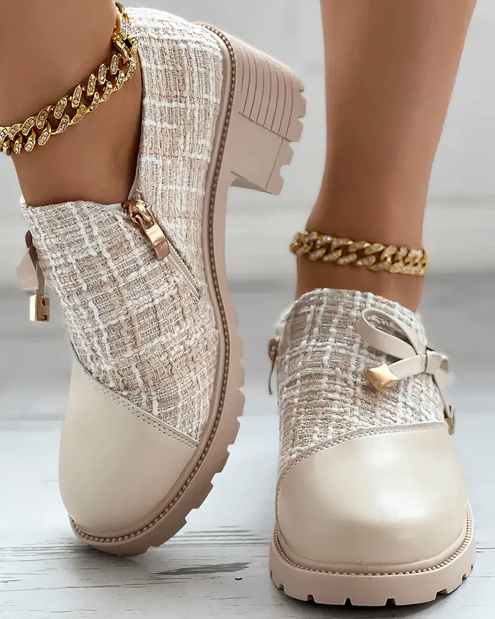 Leona | Elegant Low-Heel Mesh Occasion Pumps 6