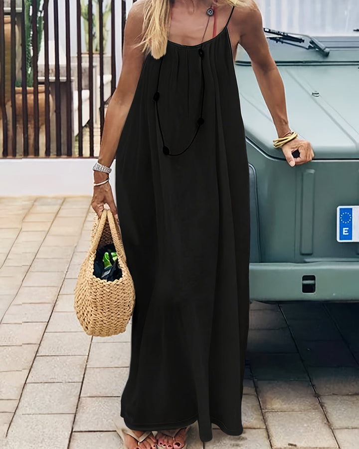 Lily | Elegant And Flowing Sleeveless Cami Maxi Dress 2