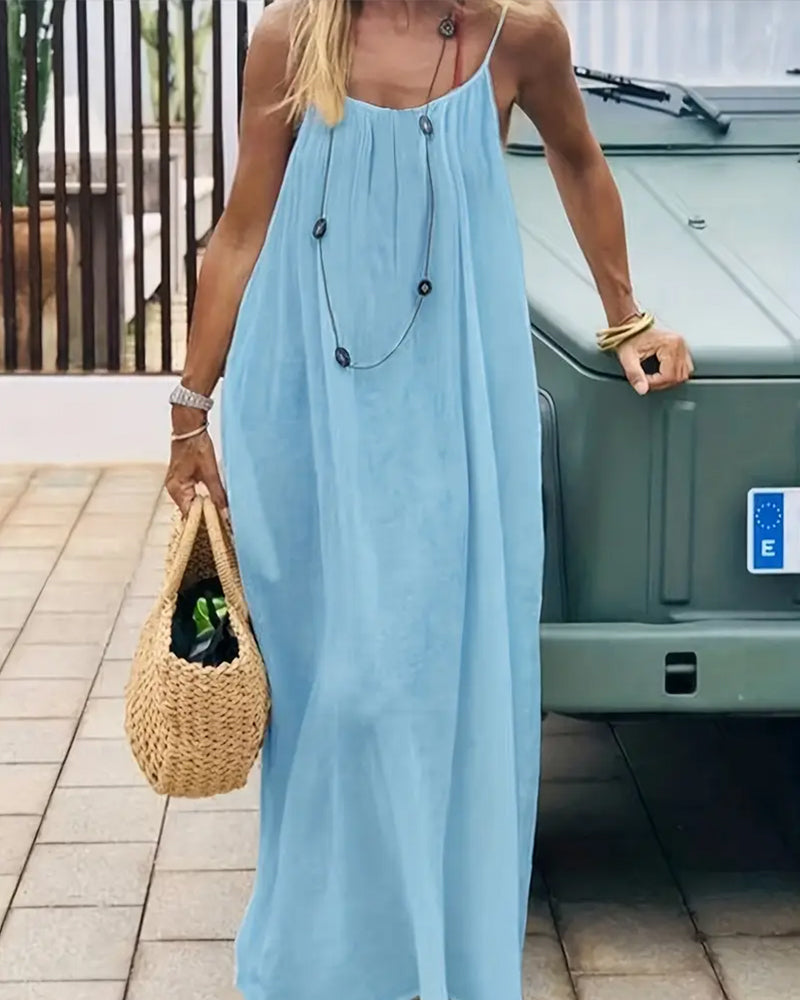 Lily | Elegant And Flowing Sleeveless Cami Maxi Dress 6