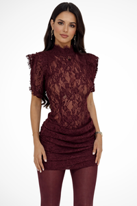 Jamie | Elegantes und anspruchsvolles Mini-Kleid mit Stehkragen