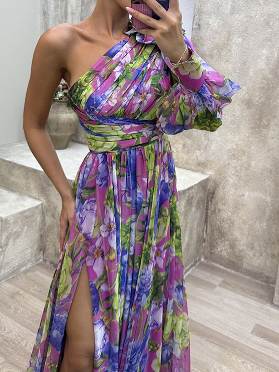 Lily | Elegant & Romantic One Shoulder Floral Maxi Dress 6