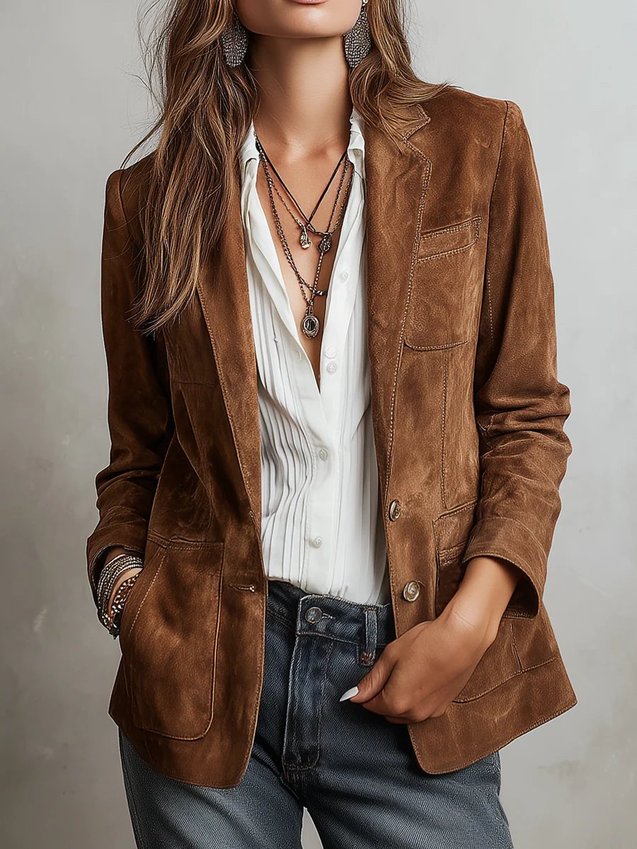 Lily | Sophisticated Tailored Faux Suede Blazer for Versatile Styling 1