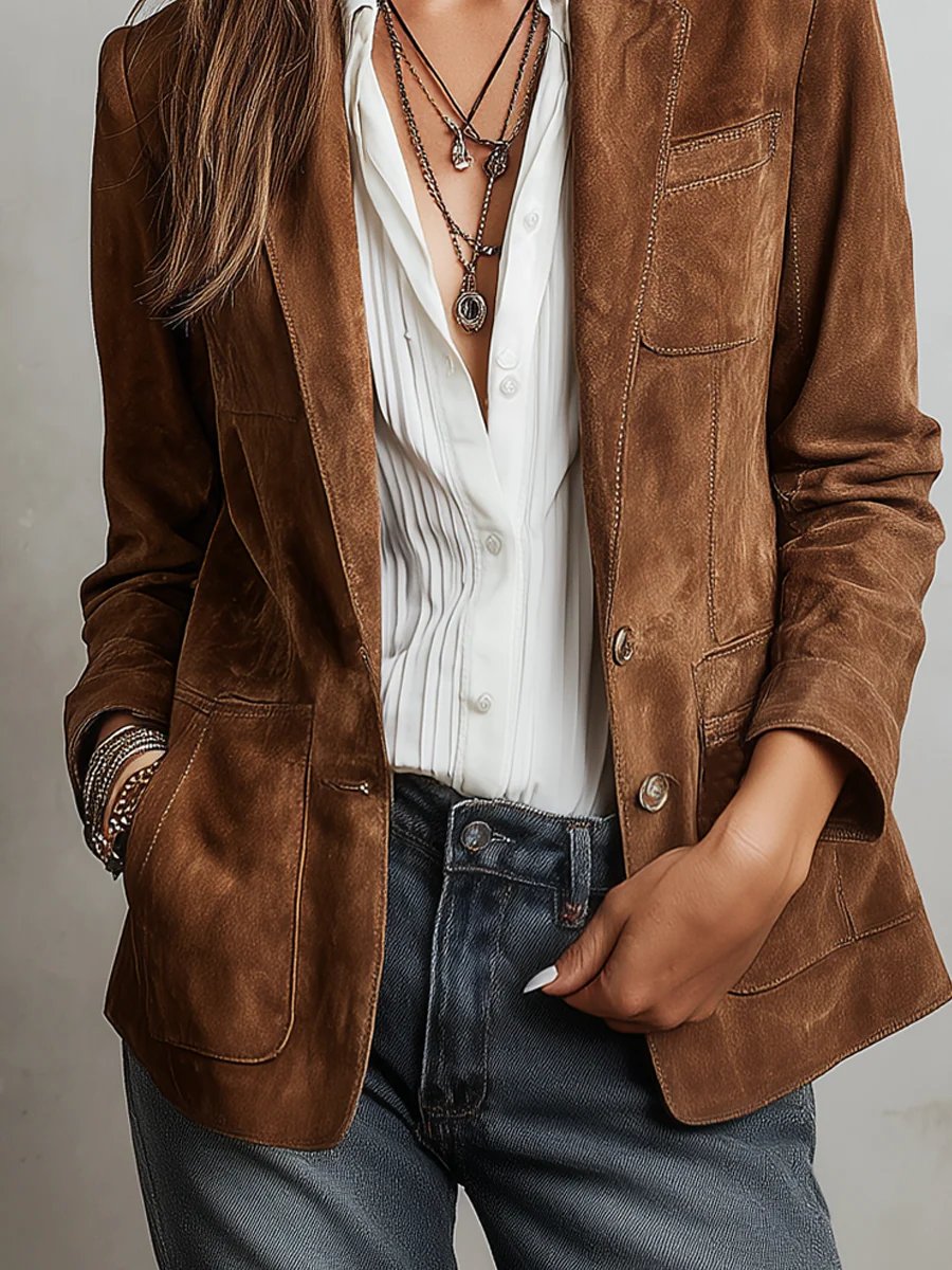 Lily | Sophisticated Tailored Faux Suede Blazer for Versatile Styling 4