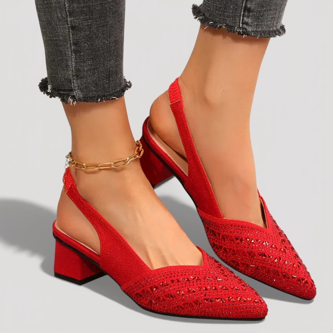 Lily | Stylish and Sparkling Slingback Heels 2