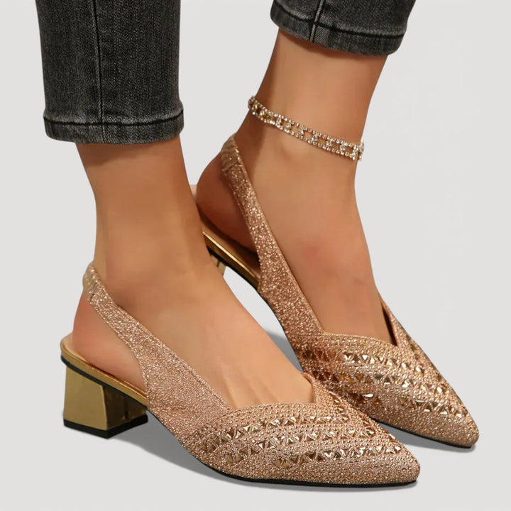 Lily | Stylish and Sparkling Slingback Heels 3