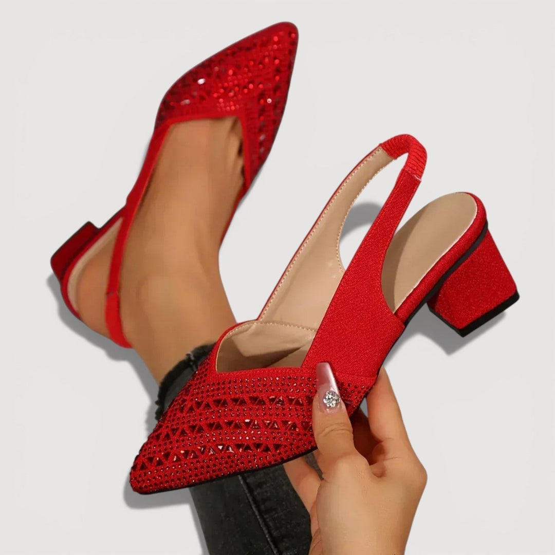Lily | Stylish and Sparkling Slingback Heels 6