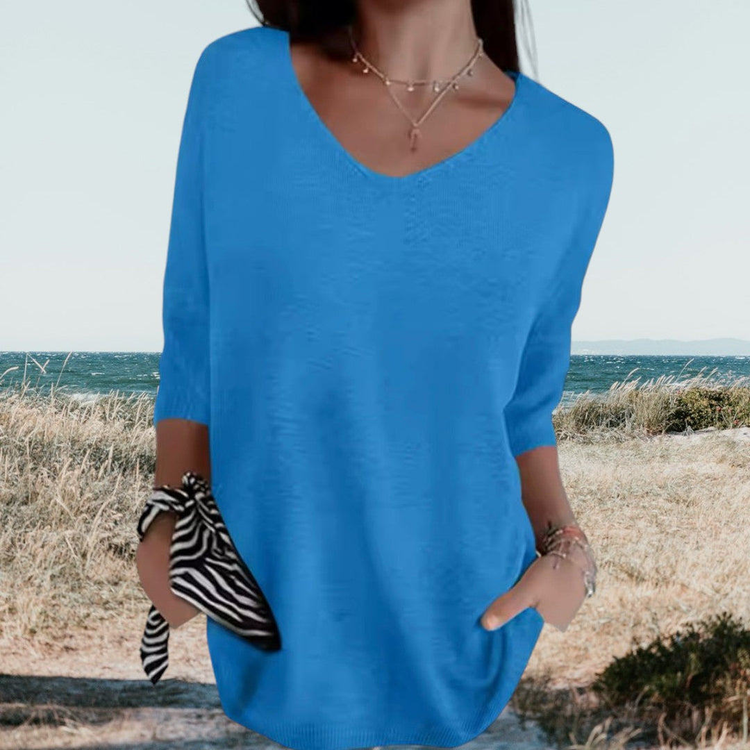 Lina | Lightweight women's top with V-neck 6