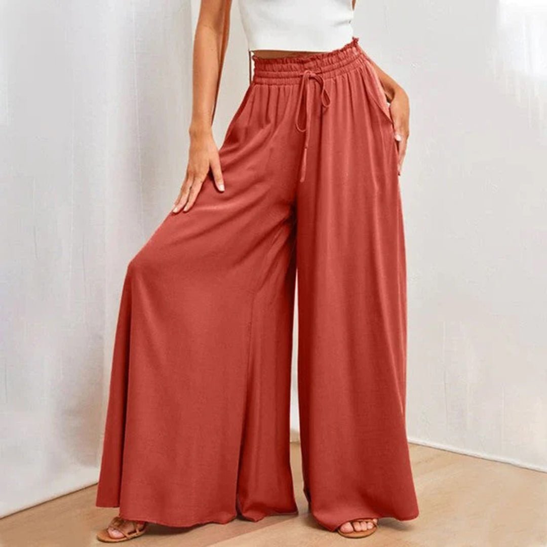 Linda | Elegant High-Waisted Wide Leg Palazzo Pants 2