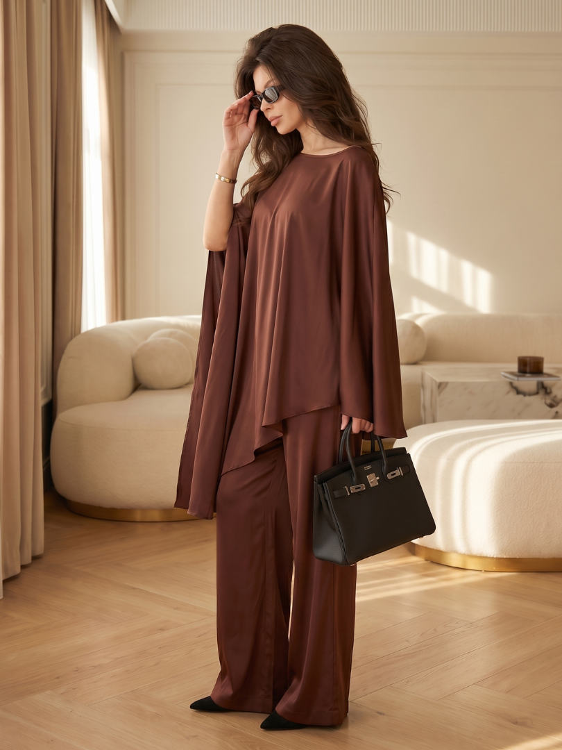 Linda | Elegant and Fluid Relaxed Two-Piece Tunic Set 1