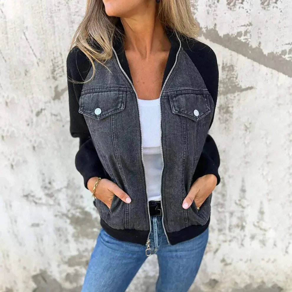Liora | Warm Denim Sherpa Jacket for Women 2