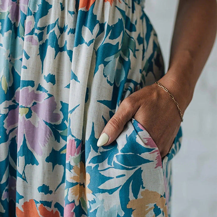 Livia | Elegant Floral Plus Size Maxi Dress for Women 6