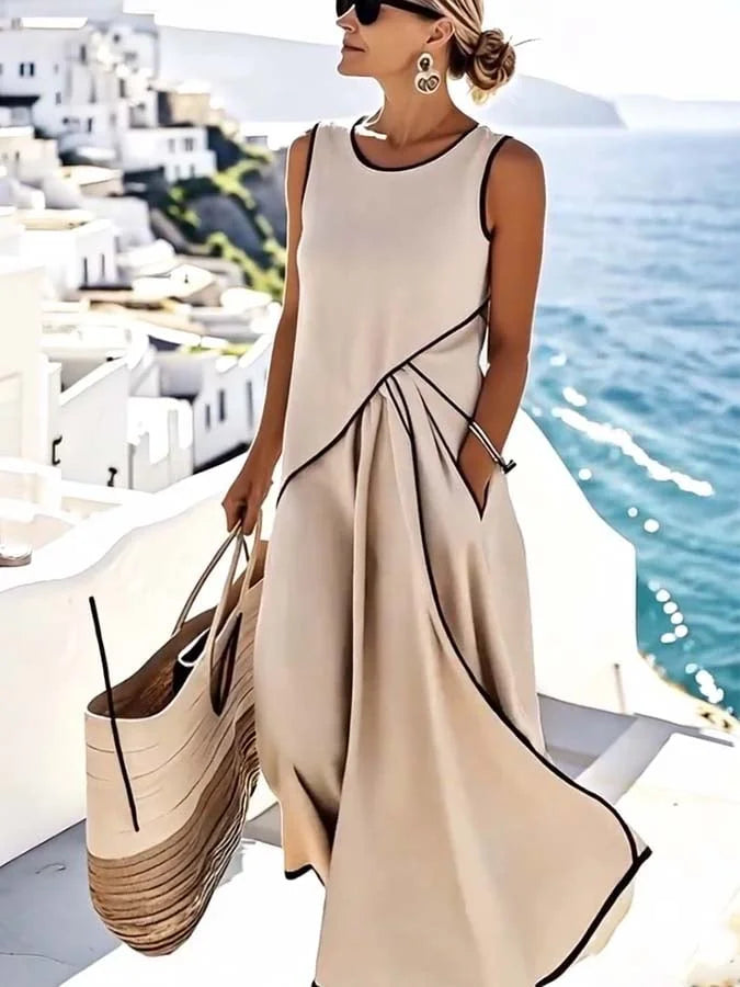 Livia | Elegant Sleeveless Flared Women's Dress for Wedding Guests 1