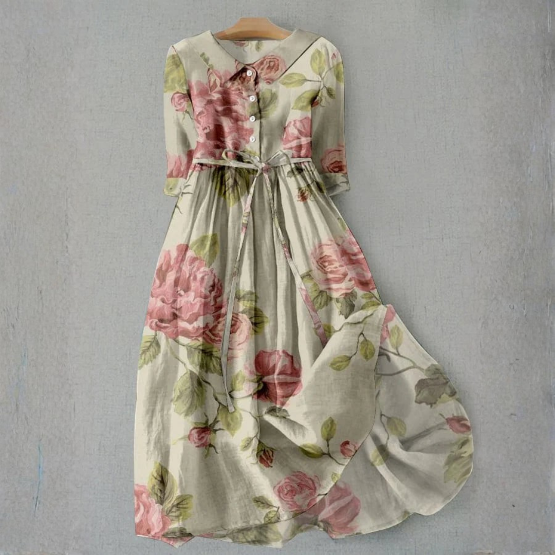 Livia | Elegant Vintage Rose Wedding Guest Dress 0