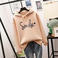 Lumira | Smile Grafik Kuscheliger Hoodie