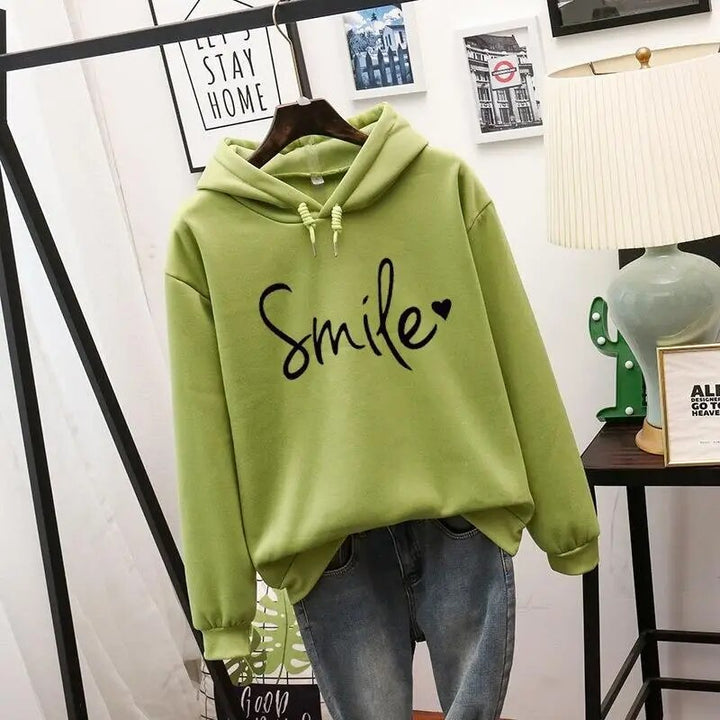 Lucy | Cheerful and Cozy Smile Graphic Hoodie 4