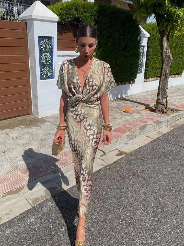 LunaBelle | Elegant Twisted Knot Women's Dress for Wedding Guests 3