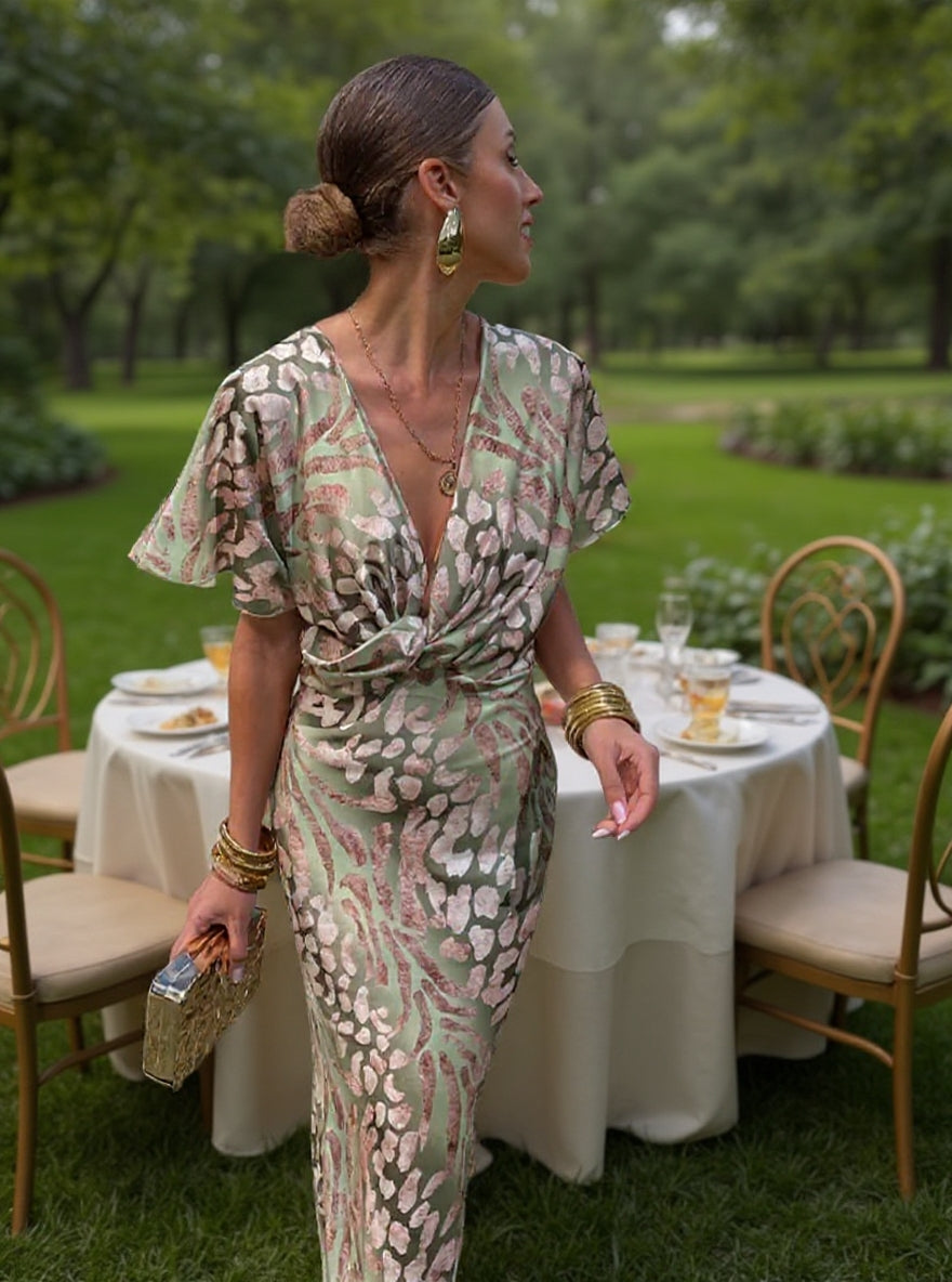 LunaBelle | Elegant Twisted Knot Women's Dress for Wedding Guests 7