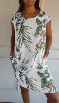 Gloria | Relaxed Fit Women's Summer Dress with Botanical Print