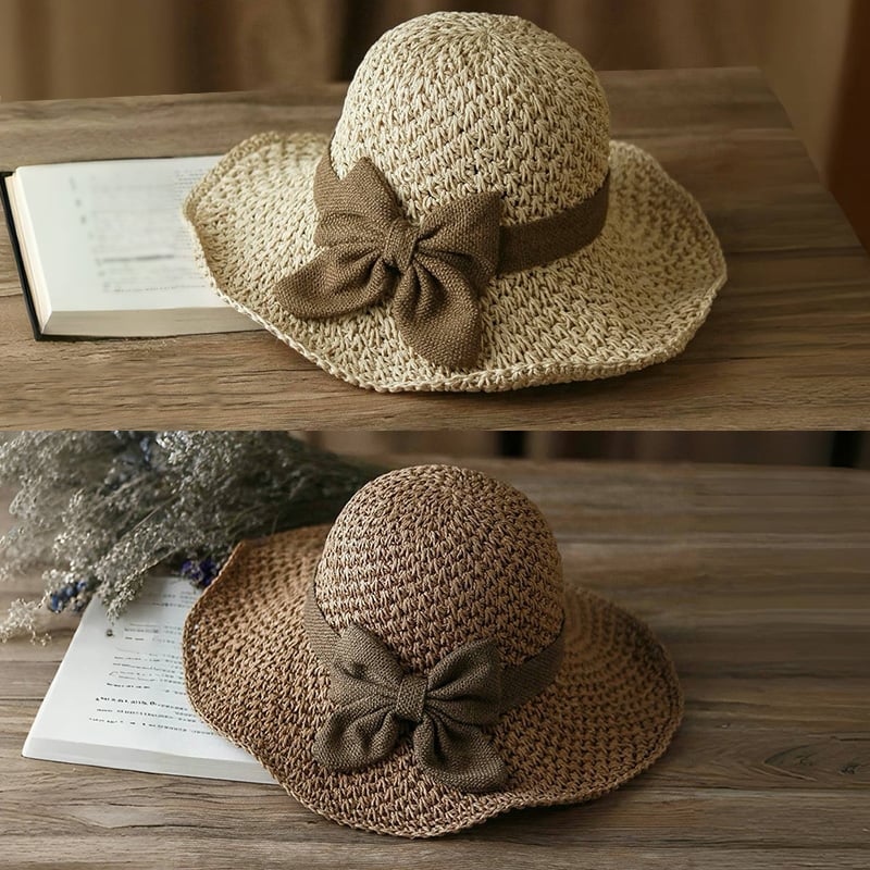 Luna | Elegant Handcrafted Sun Hat with Vintage Bow 5