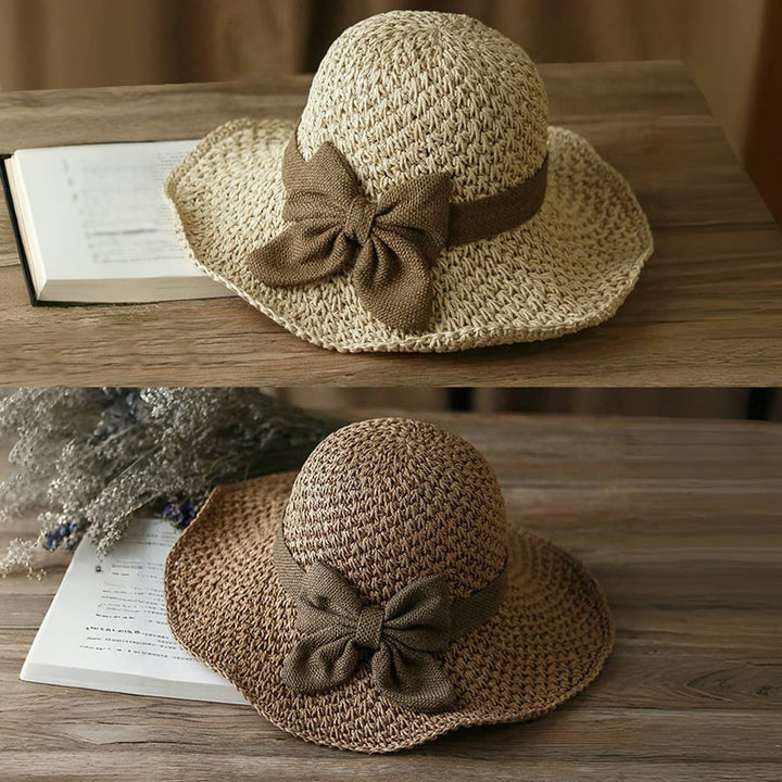 Luna | Elegant Handcrafted Sun Hat with Vintage Bow 5
