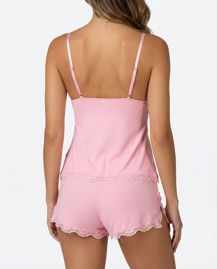 Luna | Elegant Lace Trim Women's Cami Set 3