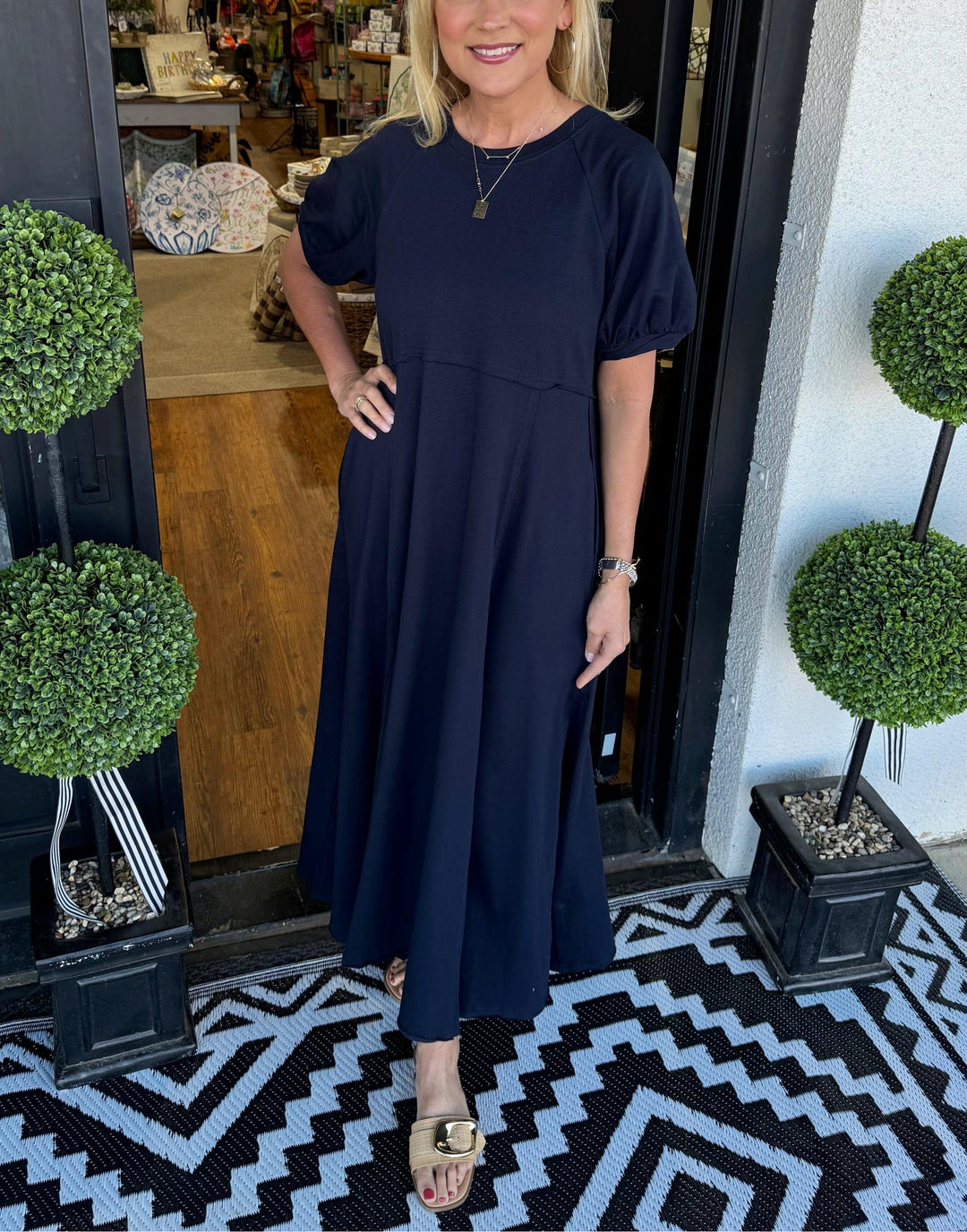 Luna | Elegant Puff Sleeve Maxi Dress for Women 0