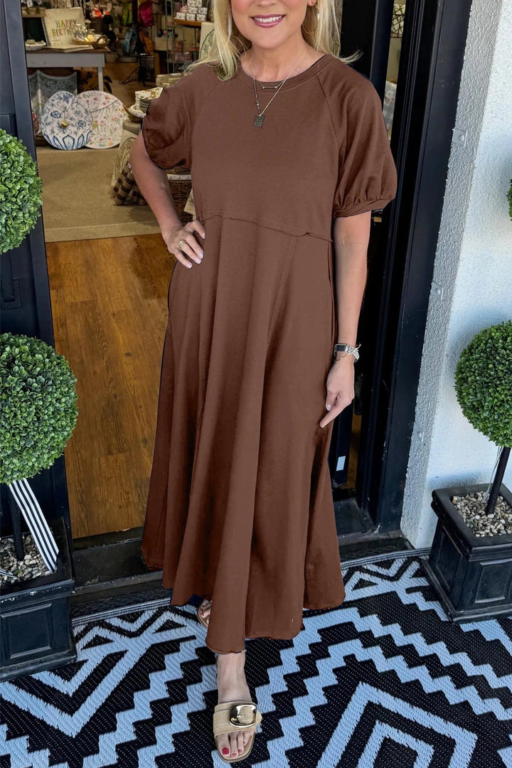 Luna | Elegant Puff Sleeve Maxi Dress for Women 7