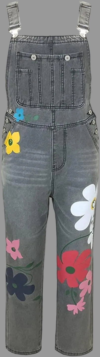 Luna | Playful And Vibrant Floral Denim Jumpsuits 1
