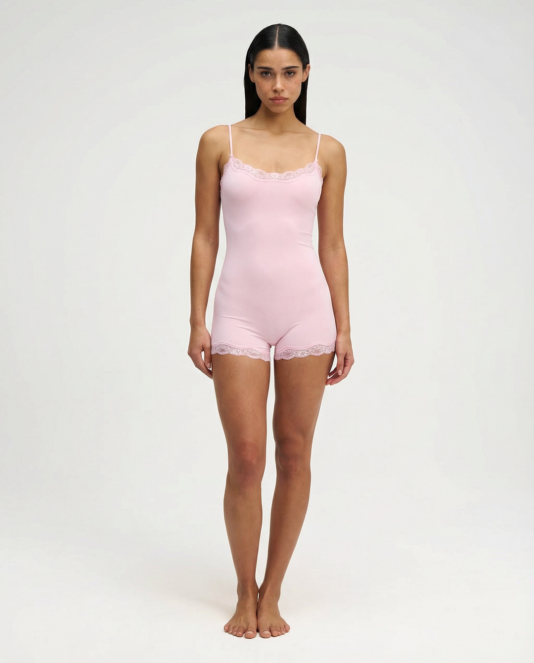 Luna | Soft Lace Trim Women's Romper 1