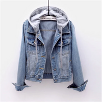 Luna | Stylische Freizeit-Damen-Jeansjacke mit abnehmbarem Kapuzenfutter