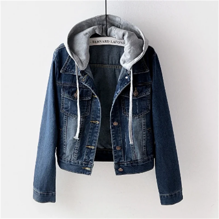 Luna | Stylish Casual Women's Denim Jacket with Removable Hood 2