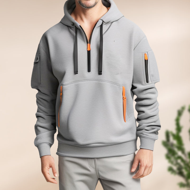 Luxe | Men’s Hoodie – Comfortable, Stylish & Breathable Half-Zip Design 8