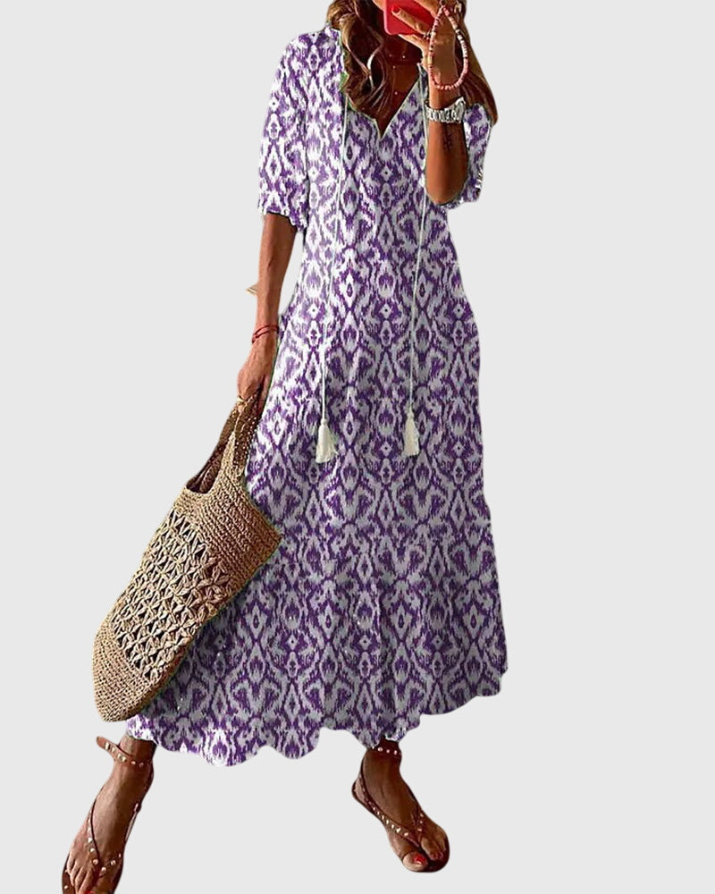 Lydia | Boho Vintage Summer Maxi Dress 2