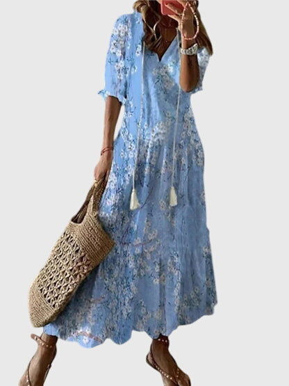 Lydia | Boho Vintage Summer Maxi Dress 4