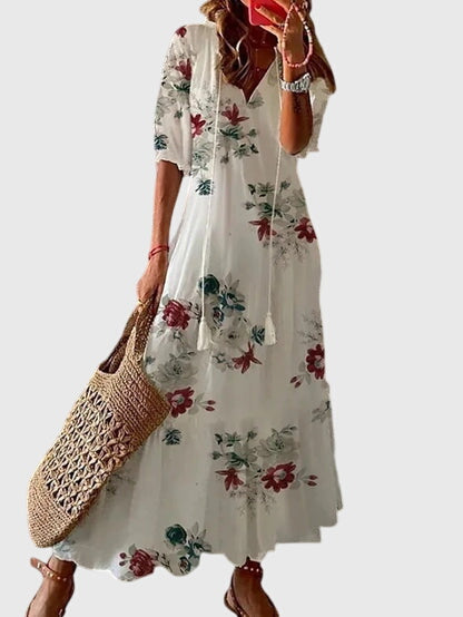 Lydia | Boho Vintage Summer Maxi Dress 5