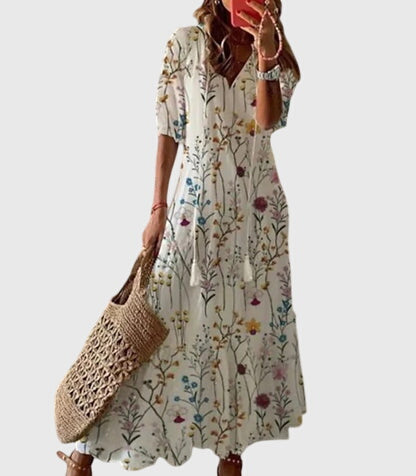 Lydia | Boho Vintage Summer Maxi Dress 6