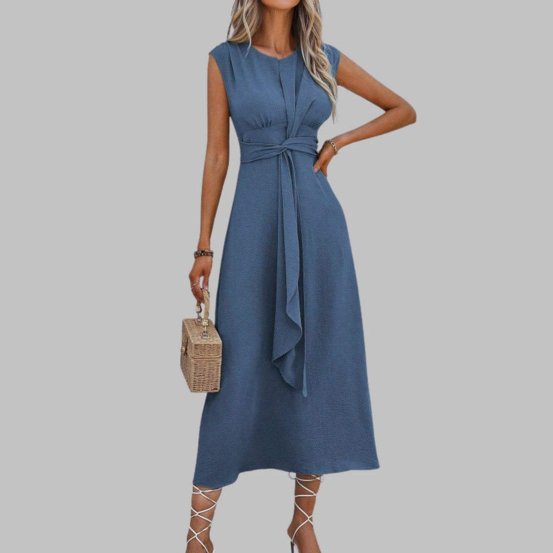Lyra | Belted Sleeveless Midi Dress 2
