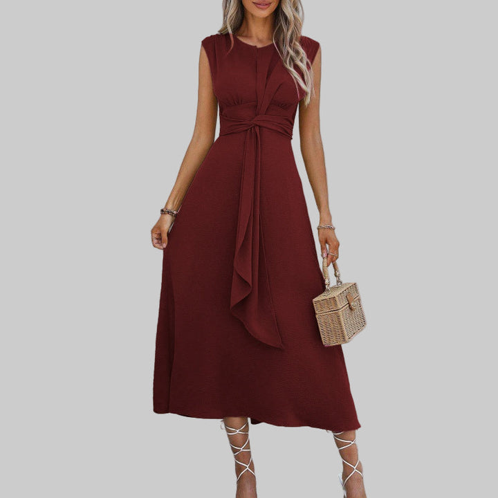 Lyra | Belted Sleeveless Midi Dress 4