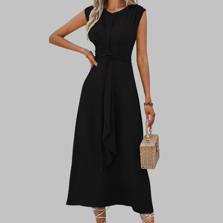 Lyra | Belted Sleeveless Midi Dress 6