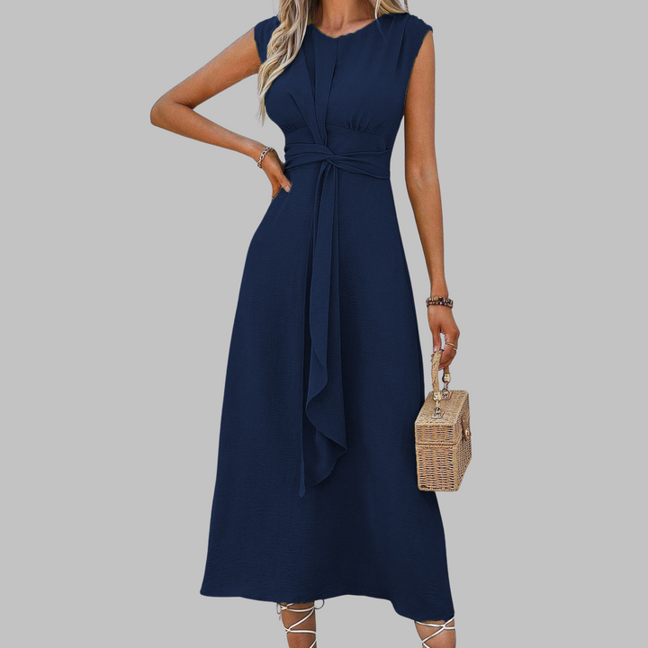 Lyra | Belted Sleeveless Midi Dress 7