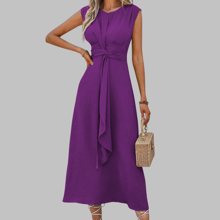 Lyra | Belted Sleeveless Midi Dress 8