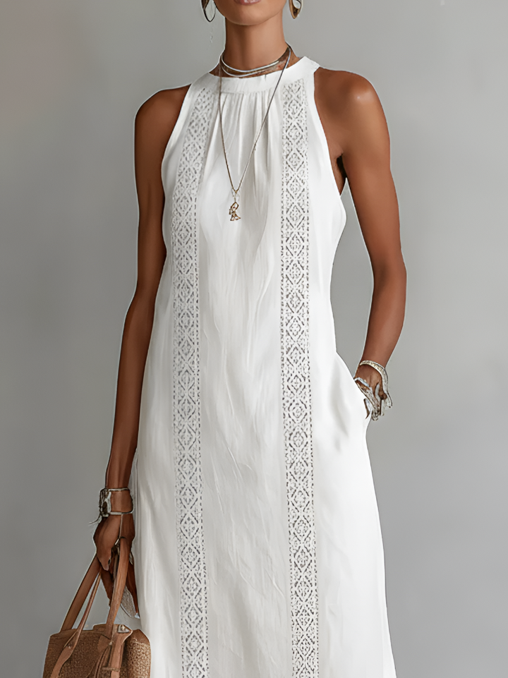 Lyra | Sophisticated Cotton-Linen Midi Dress 2