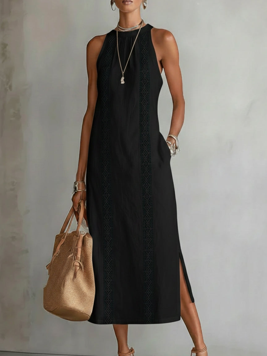 Lyra | Sophisticated Cotton-Linen Midi Dress 8