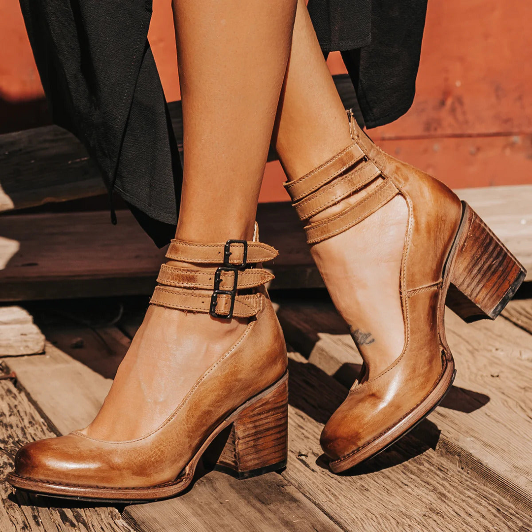 Madison | Elegant Comfort Leather Heels 0