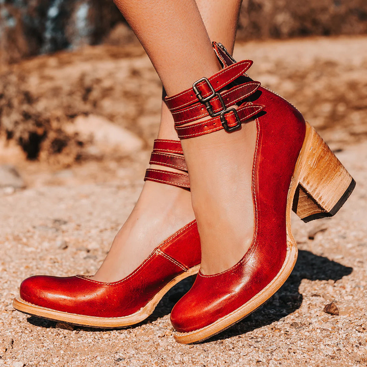 Madison | Elegant Comfort Leather Heels 2