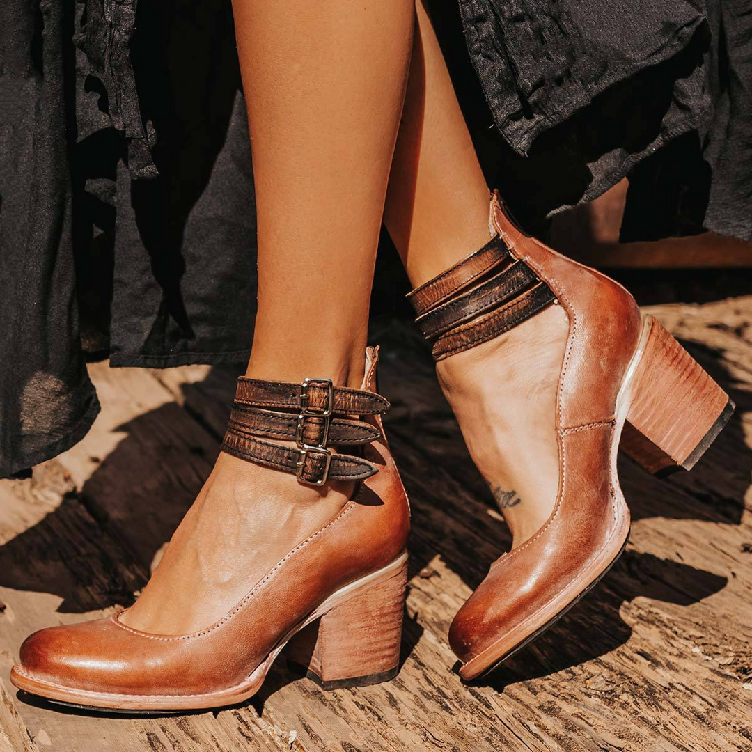 Madison | Elegant Comfort Leather Heels 4