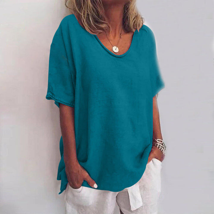 Maeve | Airy women's summer blouse V-neck 4