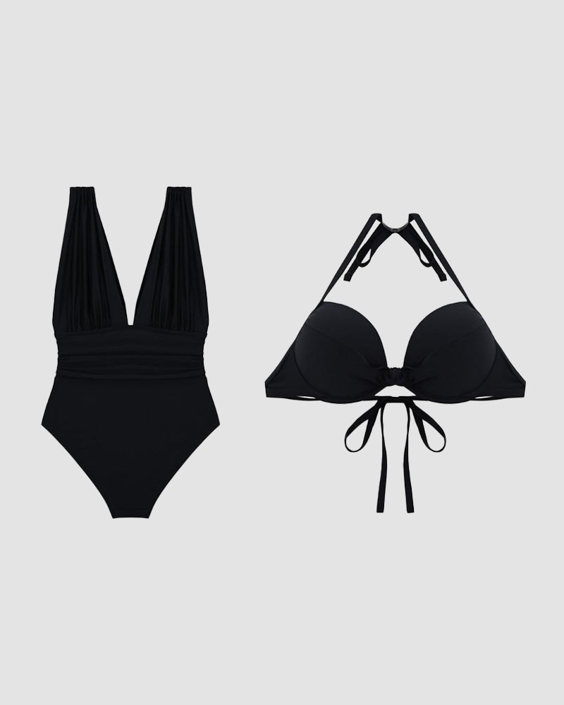Manuela | Elegant and shaping swimsuit with V-neck 4