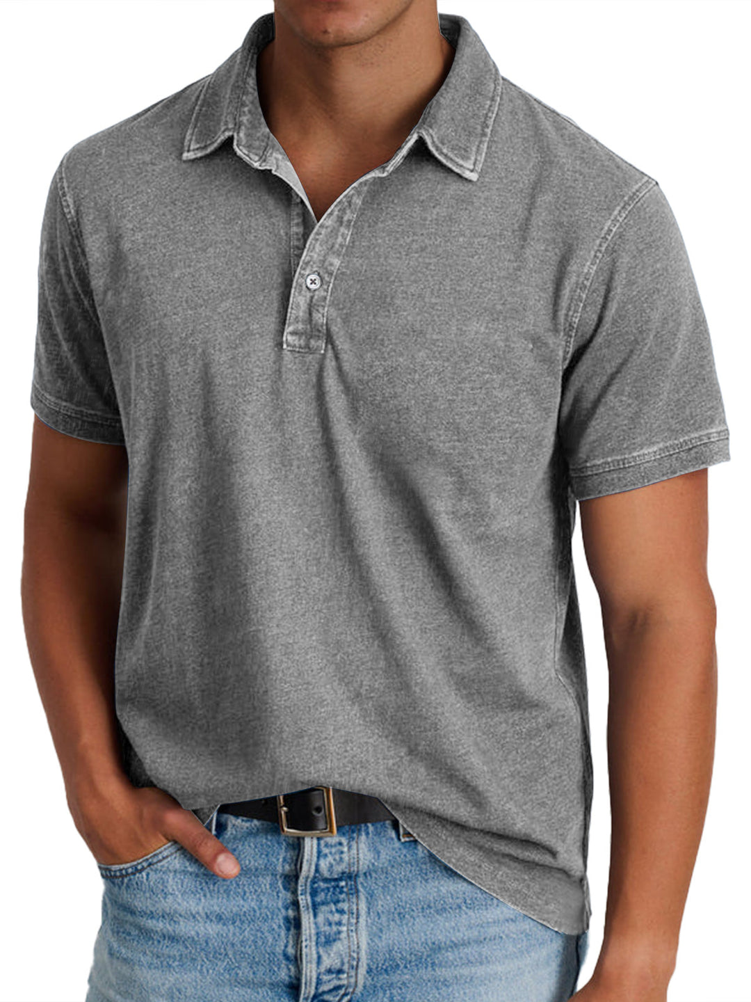 Marcus | Classic Textured Business Casual Polo T-Shirt 2